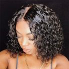 Bob Wig Human Hair Glueless Wigs Pre Plucked Pre Cut HD Lace Front Glueless Wigs Human Hair 180% Density Short Deep Wave Bob Wigs for Black Women 2