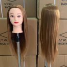 Fashion Semi Human Hair Training Dummy Head - Brown - 0.5 kg