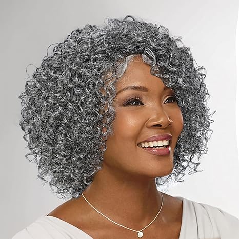 HUA Grey Wig for Women Human Hair Glueless Kinky Curly Salt and Pepper Wigs for Black Women Short Curly Wear and Go Glueless Wig for Old Lady Non-Lace Bob Gray Wigs Human Hair Mixed HUA Grey Wig for Women Human Hair Glueless Kinky Curly Salt and Pepper Wigs for Black Women Short Curly Wear and Go Glueless Wig for Old Lady Non-Lace Bob Gray Wigs Human Hair Mixed